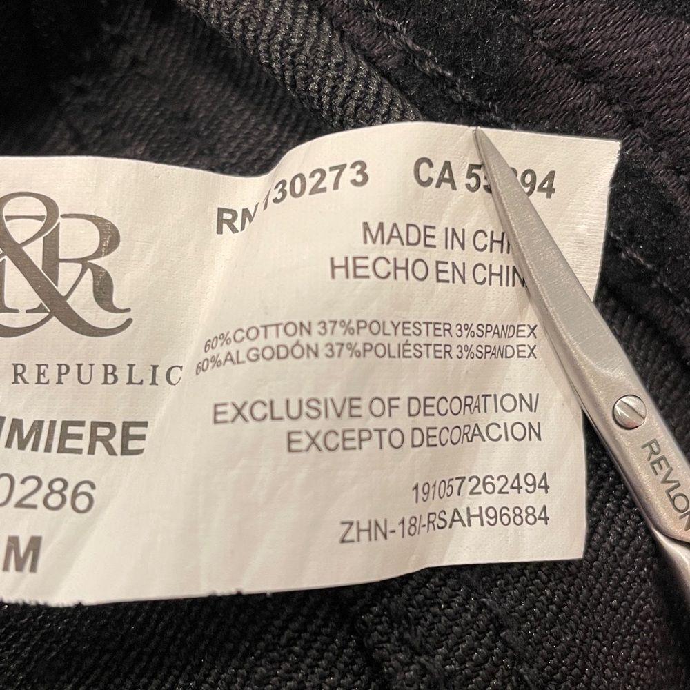 Rock & Republic Black Skinny Leopard Print Jeans Size 14 - Picture 9 of 9